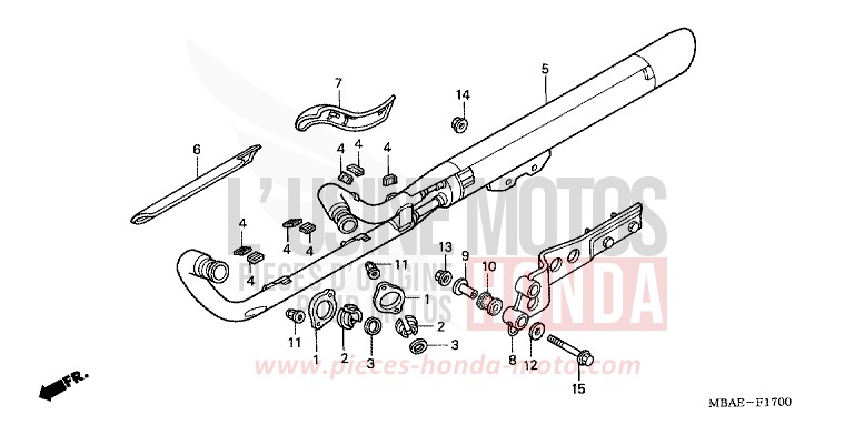 ABGAS-SCHALLDAEMPFER von Shadow Aero LIGHT CUPPER METALLIC-S (YR118K) von 2000